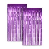 Cortina De Alumínio Pano De Fundo Zink Purple 1m X 2m Para Decoração De Festa