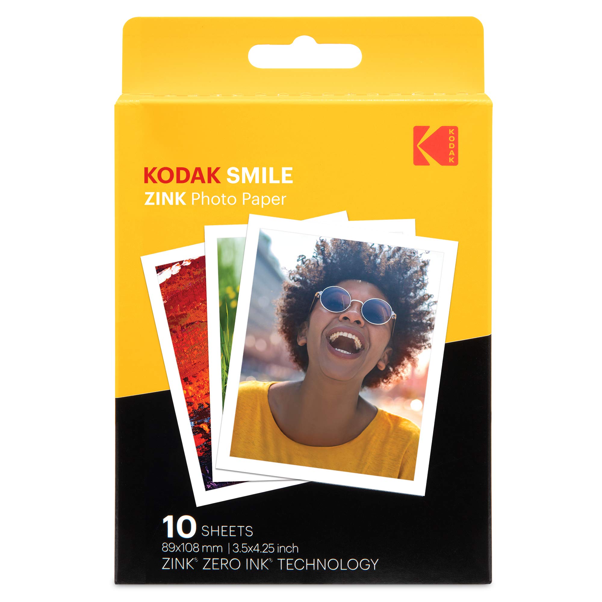 Papel Fotográfico Kodak Zink Premium 3,5 X 4,25 Polegadas (10 Folhas)