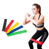 Kit 5 Faixas Elásticas Intensidades Variadas Para Musculação
