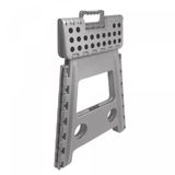 Banco Dobrável De Plástico Cinza 39cm - Lyor