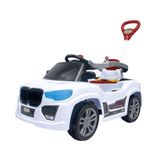 Carrinho Passeio Bm Car Branco Haste Segurança Apoio Para Pé