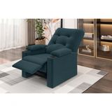 Poltrona Columbia Retrátil/reclinável Porta Copos Suede Petróleo - Xflex Sofás