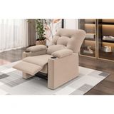 Poltrona Columbia Retrátil/reclinável Porta Copos Suede Capuccino - Xflex Sofás