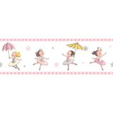 Faixa De Parede Treboli Rosa Bailarinas 5922