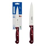 Faca Utility Tramontina Polywood Com Lâmina Em Aço Inox E Cabo De Madeira Tratada Vermelho 6 Tramontina