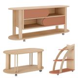 Rack 65 Pol Mesa Centro E Apoio Sala Ma4 Naturale Terracota Arly