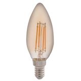 Lâmpada Led De Filamento Vela Tramontina C35 Base E14 4 W 2200 K Luz Amarela Âmbar Tramontina