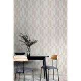 Papel De Parede Muse Geométrico Branco E Cinza A55701