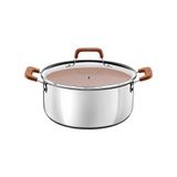 Caçarola Tramontina Romagna Aço Inox Alumínio Cerâmico Marfim 20 Cm 3,2 L Tramontina