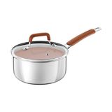Panela Tramontina Romagna Aço Inox Alumínio Cerâmico Marfim 18 Cm 2,25 L Tramontina
