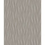 Papel De Parede Fusion Ondulado Marrom Acinzentado Brilho - Rolo 10m X 0,53m