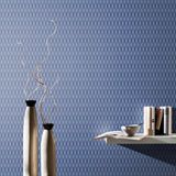 Papel De Parede Fusion Movimento Azul Brilho - Rolo 10m X 0,53m
