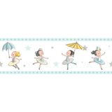 Faixa De Parede Treboli Azul Bailarinas 5921