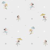 Papel De Parede Treboli Cinza Bailarinas 5821 - Rolo 10m X 0,53m