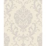 Papel De Parede Icon Damask Cinza Ic2002