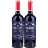 Kit 2 Garrafas Vinho Tinto Codici Negroamaro Puglia 750ml