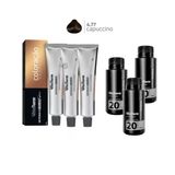 3 Colorações Vita Derm 4.77 + 3 Ox Vita Derm 20 Vol 90ml