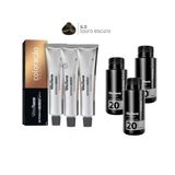 3 Colorações Vita Derm 6.0 + 3 Ox Vita Derm 20 Vol 90ml