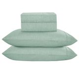 Jogo De Cama Lençol Casal Plysce Percal 300 Fios 4 Peças Verde 100% Poliéster