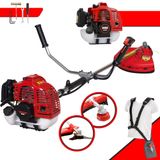 Roçadeira Profissional Lateral Kawashima Kw52l 51,7cc 12000rpm À Gasolina Com Lâmina 3 Pontas E Carretel Nylon