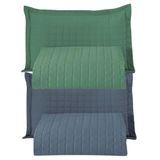 Combo 2 Kit Cobre Leito Colcha Monaco Solteiro Dupla Face Verde Azul 100% Poliéster