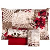 Jogo De Cama Lençol Matrix Queen Percal 4 Peças Vermelho 100% Poliéster