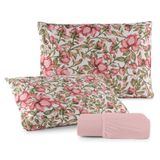 Jogo De Cama Lençol Sonho Bom Casal Em Malha Algodão 3 Peças Rosê 100% Algodão
