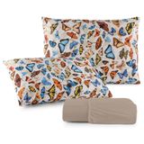 Jogo De Cama Lençol Sonho Bom Queen Em Malha Algodão Cáqui 100% Algodão