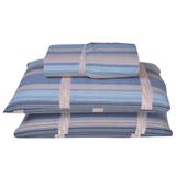 Jogo De Cama Lençol Queen Estandarte Percal 180 Fios 2 Peças Azul Xadrez 100% Poliéster