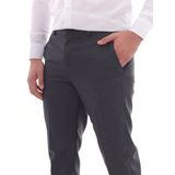 Calça Social Cinza Escuro Premium Com Tecido Oxford Bolso Calça De Terno Executivo Masculino