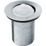 Válvula De Escoamento Para Tanque 1.1/4" Sem Ladrão Com Tampa Plástica Cromado