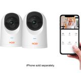 Mobi - Cam Pro Hd 2pk Wifi Pan &amp; Tilt Video Baby Monitor Com Áudio Bidirecional, Visão Noturna Colorida E Detecção De Choro - Branco-70666
