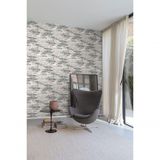 Papel De Parede Muse Tijolo Cinza E Branco A58102