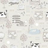 Papel De Parede Fazendinha G78375 Cinza Tiny Tots 2 - G78375