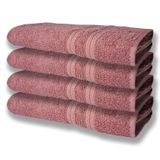 4 Toalhas Super Felpudas Grande E Grossa Algodão 80x150 Itália Soft Beka - Rosê