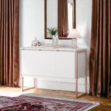 Buffet Luxuoso 3 Portas Barcelona Branco Cobre