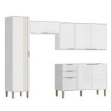 Cozinha Modulada 4 Pecas 249 Cm Glor Branco Neve Mxm