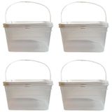 Balde Para Frango Frito Transparente 2.4l-kit 4 Pçs