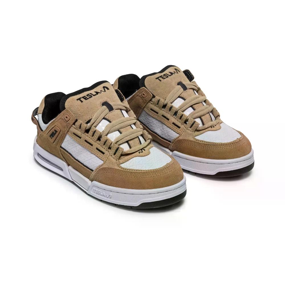 Tenis Tesla Coil Delux Ref 2401-12 Marrom 039