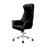 Cadeira De Escritório Home Office Presidente Atlanta Preta Assento Espuma Laminada D28 Base Aço Cromado Suporta Até 150 Kg