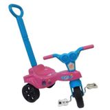 Triciclo Velotrol Infantil Rosa Princesa Com Empurrador