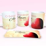 Caneca De Porcelana 325ml Decorada Frases Religiosas Estampa 21