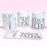 Caneca De Porcelana 325ml Decorada Frases Religiosas Estampa 19