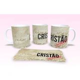 Caneca De Porcelana 325ml Decorada Frases Religiosas Estampa 58