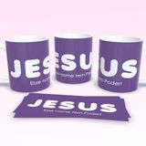Caneca De Porcelana 325ml Decorada Frases Religiosas Estampa 11