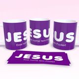 Caneca De Porcelana 325ml Decorada Frases Religiosas Estampa 9