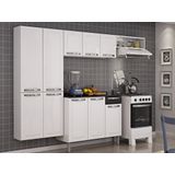 Cozinha Itatiaia Rose Compacta 4 Pecas Branco e Gabinete Preto