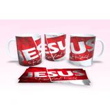 Caneca De Porcelana 325ml Decorada Frases Religiosas Estampa 35