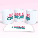 Caneca De Porcelana 325ml Decorada Frases Religiosas Estampa 22