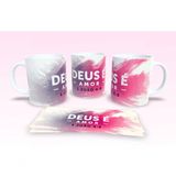 Caneca De Porcelana 325ml Decorada Frases Religiosas Estampa 28